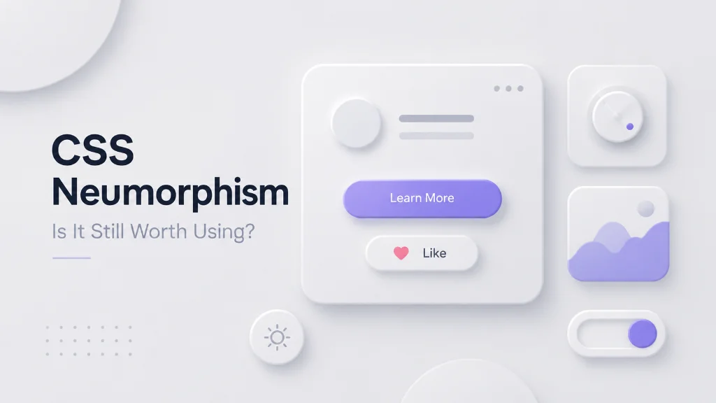 CSS neumorphism interface with soft shadows and raised UI elements