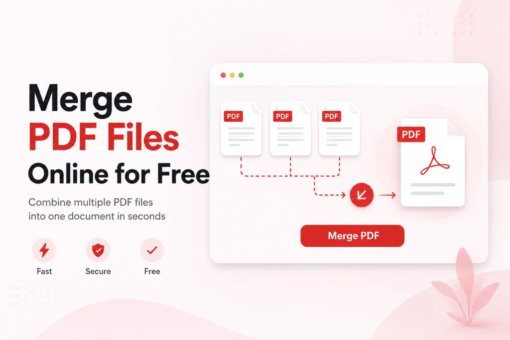 Merge PDF files online for free using TechbyJeel Tools