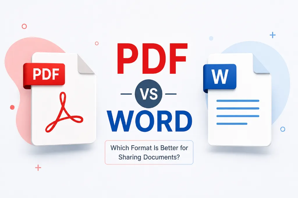 PDF vs Word comparison showing which document format is better for sharing