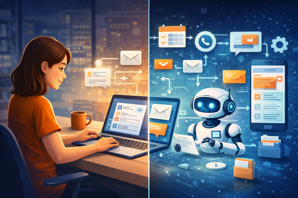 AI automation tools for solopreneurs compared to manual work